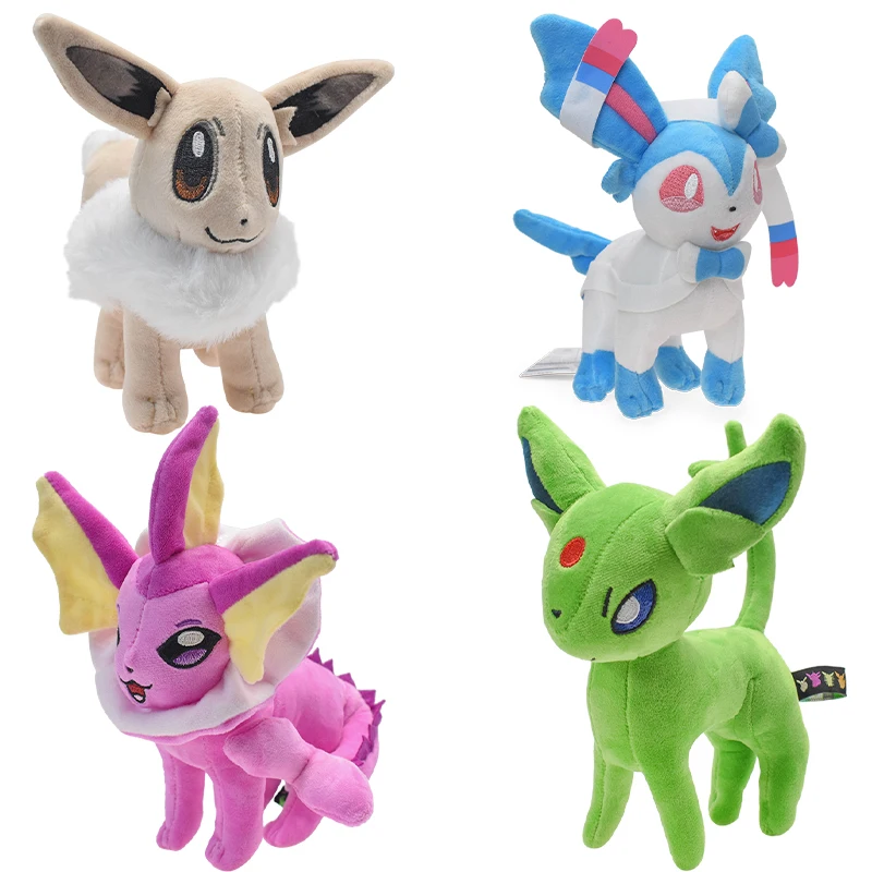 Покемон Пикачу Плюшевые игрушки Eevee сильвеон Vaporeon зеркаon блестящие Фигурки Аниме