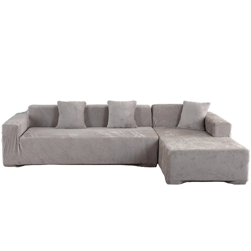 

2pcs Covers for Corner Sofa Living Room L Shaped Couch Slipcover Case Chaise Longue Corner Sofa Cover Elastic Stretch