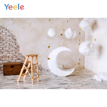 

Yeele Baby Room Cotton Clouds Moon Chair Baby Shower Photography Backgrounds Customized Photographic Backdrops for Photo Studio