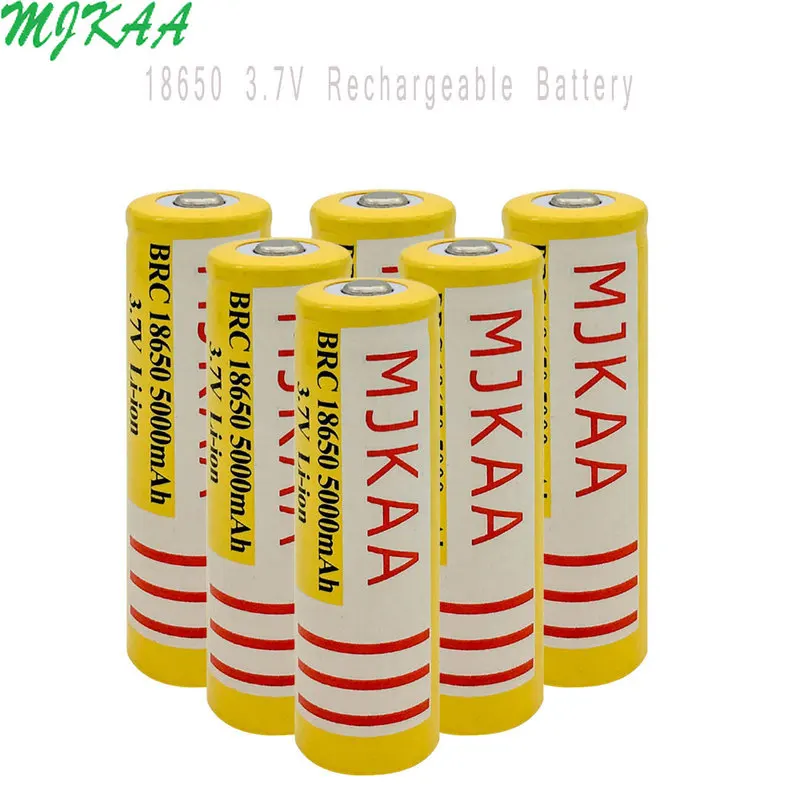 18650 3 7 V 5000mAh MJKAA литий ионная аккумуляторная батарея большой емкости T6 фонарик