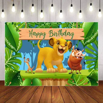

Photography Background Lion King Simba Kids Customize Cartoon Child Birthday Party backdrop Photo Studio Photo Prop