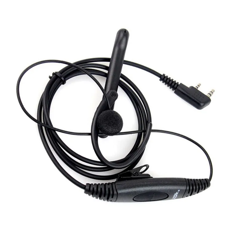 2 Pin Ear Bar Earpiece Mic PTT Headset for Kenwood PUXING Linton QUANSHENG BAOFENG Radios UV-5R 777 888s WOUXUN HYT PUXING images - 6