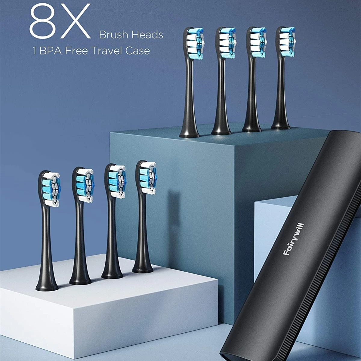 Fairywill-cepillo de dientes eléctrico P80 para adultos, con