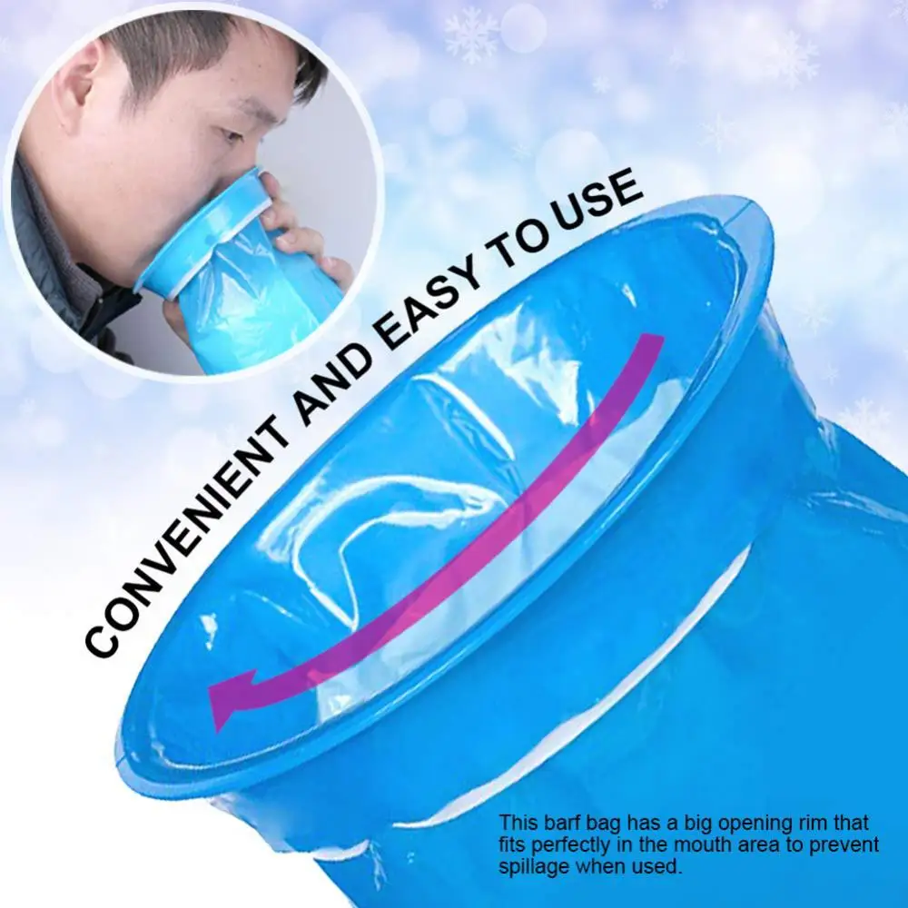 Disposable Travel Car Airplane Motion Sickness Nausea Vomit Bag 10Pcs 1000ML