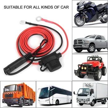 

Hot 12V Ring Terminal Harness with Black Fused 2-Pin Quick Disconnect Plug 2 Feet 16 Gauge Copper Terminal Harness 2019