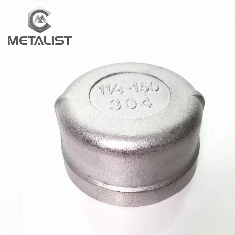 Металлическая крышка для труб BSP dn15 dn20.dn25.dn32 SS304 Женская Резьбовая Концевая трубы