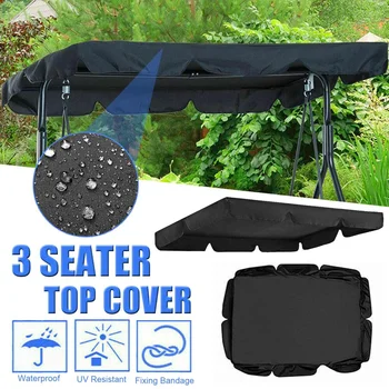 

3 Seater Waterproof Top Cover Canopy Replacement for Garden Courtyard Ourdoor Swing Chair Hammock Canopy Swing Chair Awning