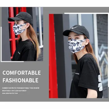 

10 pcs/lot Fashion Trend Printed Face Mask Full Version of Colorful Sun-resistant Face Mask Anti Dust Cotton Mouth Mask Cover