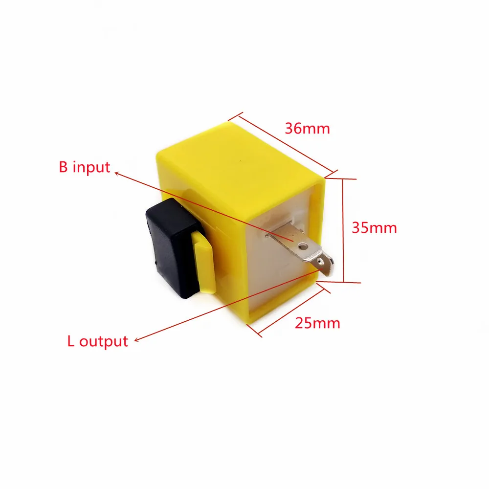 Motorcycle Flasher Relay Motorcycle Turn Signal Motorcycle Turn Signal Lights 2Pin Adjustable Frequency 12V LED