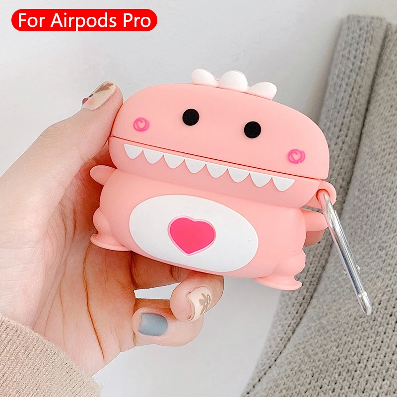 Милые Мультяшные беспроводные bluetooth-наушники для airpods pro Чехол защитный чехол Apple Airpods Pro гарнитура силиконовый мягкий чехол s - Цвет: 1092