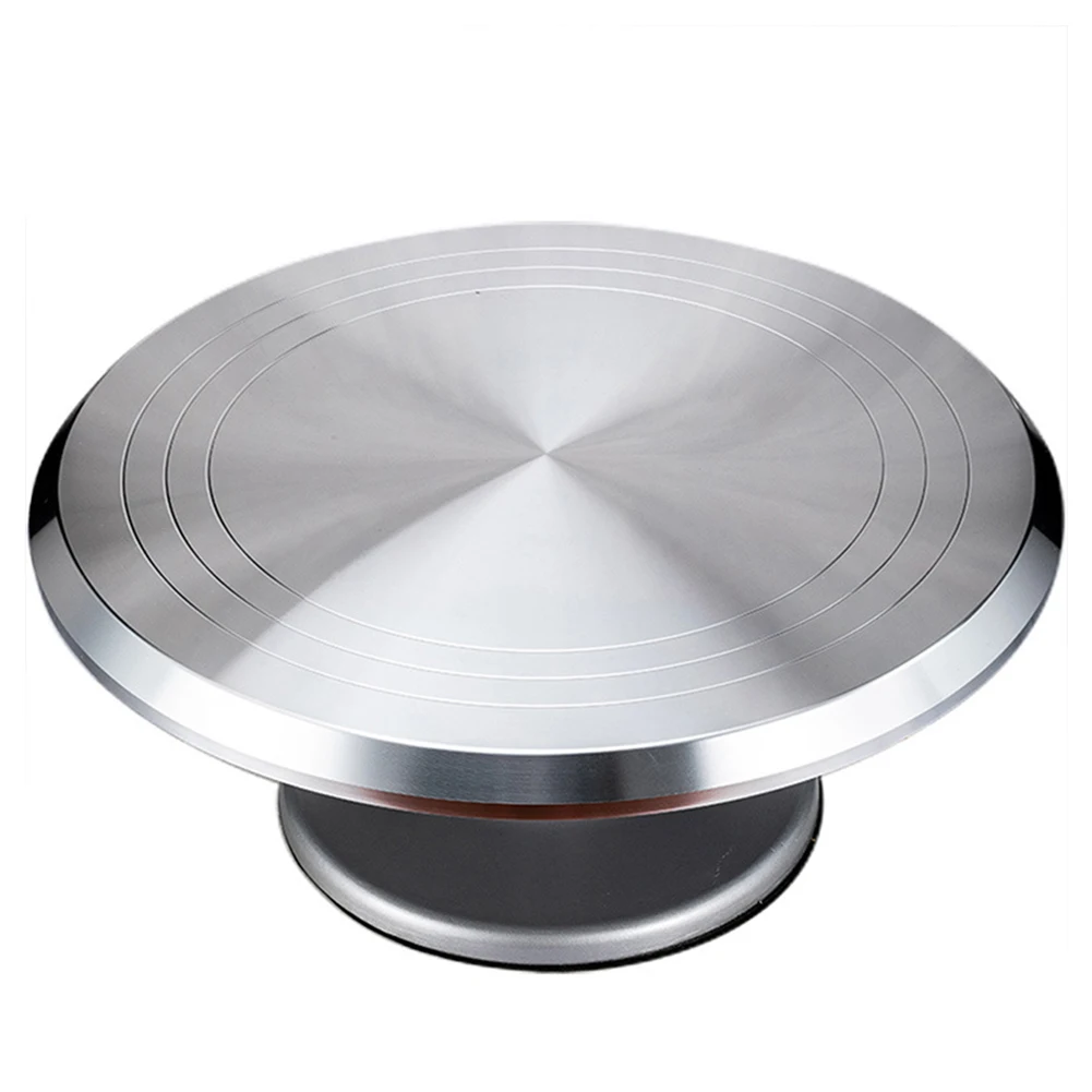 

12 Inch Baking Stand Round Cake Display DIY Turntable Non-Slip Decorating Revolving Stand Kitchen Aluminum Alloy Non-Slip Tool