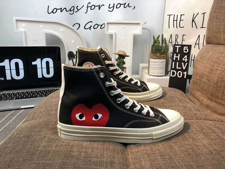 black cdg shoes