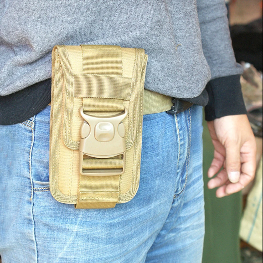 

Holster Multifunctional Shockproof Oxford Cloth Outdoor Waist Pack Mini Carrier Hunting Utility Travel Phone Bag Double Layer