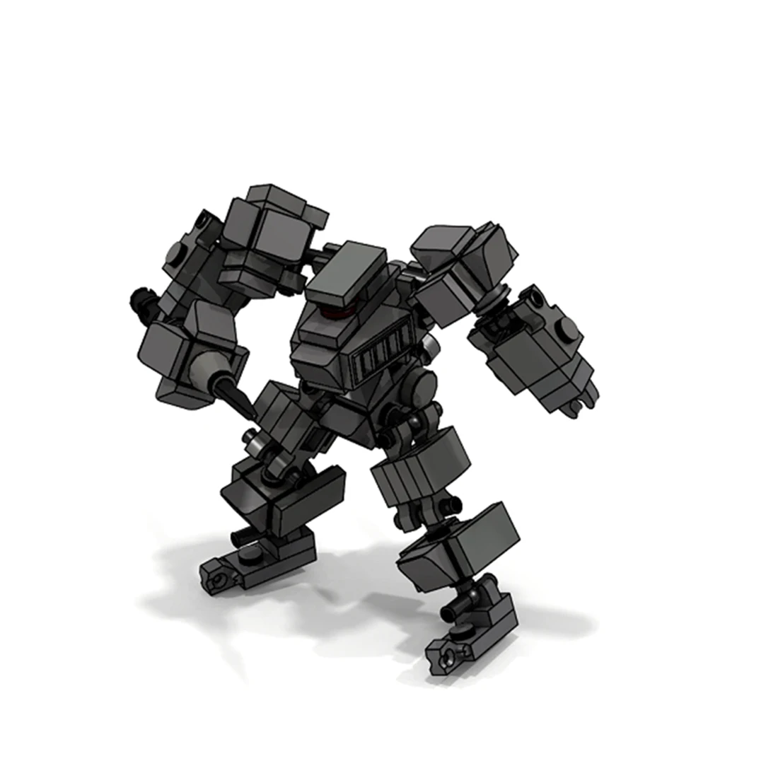 

100Pcs Moc Mini Mecha Fighting Warfare Soldier Model Assembly Small Particle Building Blocks Educational Toy Set - Dark Grey 028