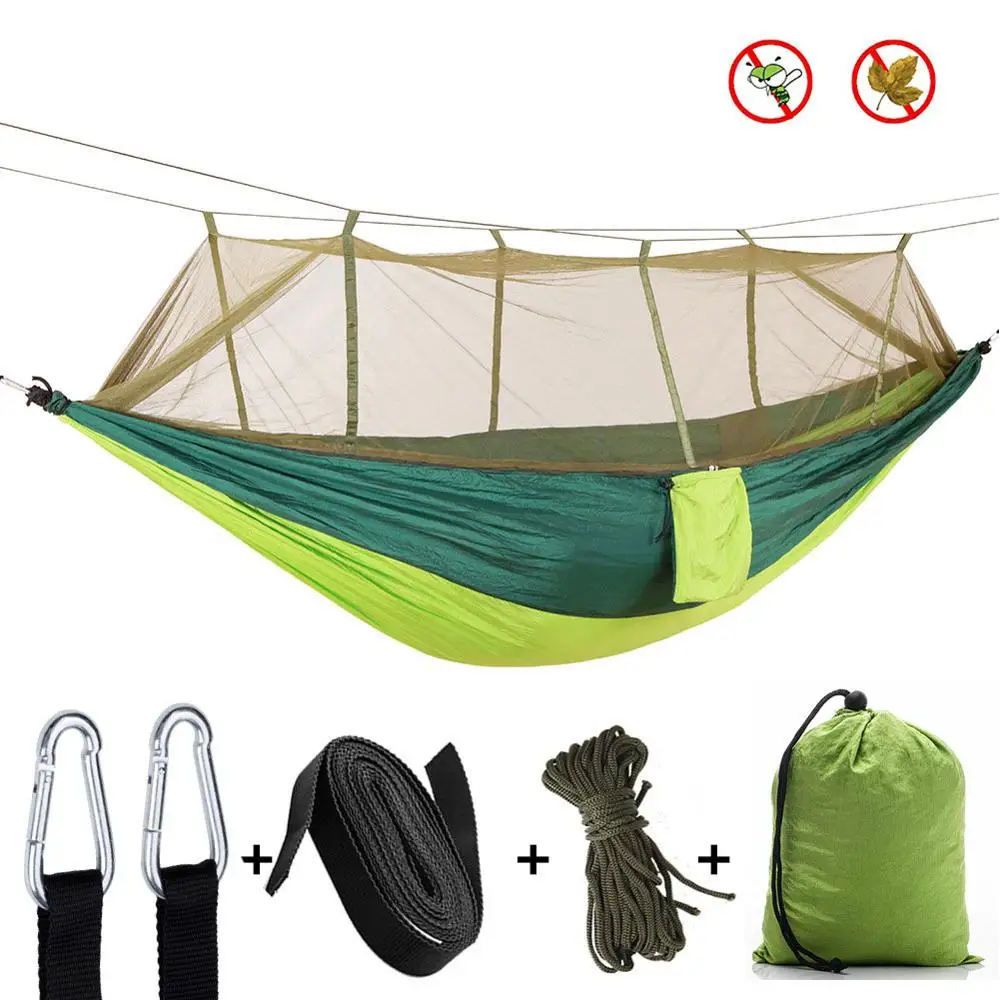 

Portable outdoor camping net with mosquito net high strength hanging bed naturehike sleeping balance trip hammocks