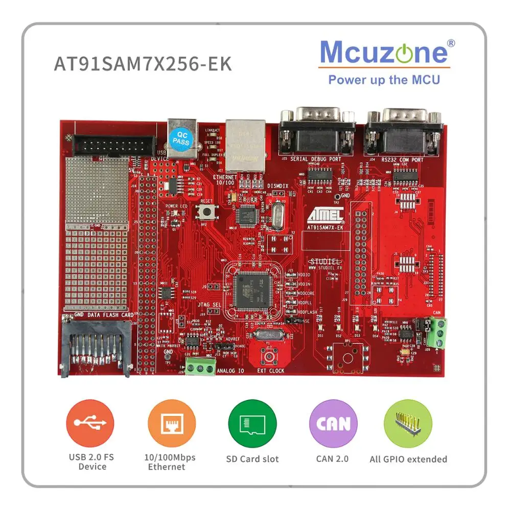 AT91SAM7X256 EK оценочный комплект Ethernet USB UART CAN SD GPIO SAM7X256 7X256 SAM7X ARM7 ATMEL