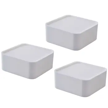 

3PCS Simple Mini Storage Box Drawer Desktop Sundries Storage Box with Lid