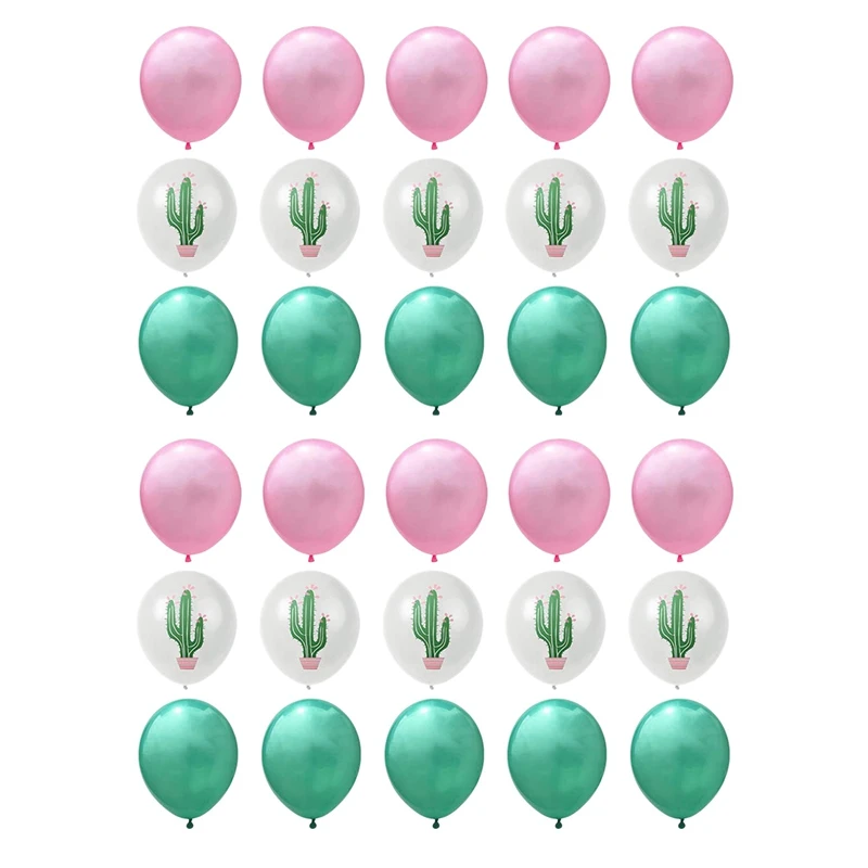 

30PCS Cactus Party Balloons for Hawaiian Tropical Party Balloons Birthday Decorations