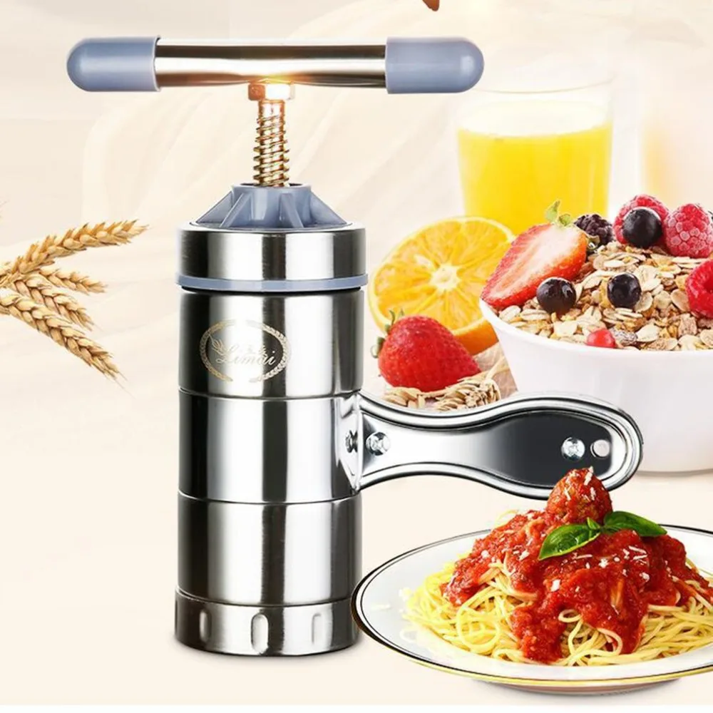 

Stainless Steel Manual Noodle Maker Kitchen Pasta Spaghetti Press Pates Machine Vegetable Fruit Juicer Pressing Machine