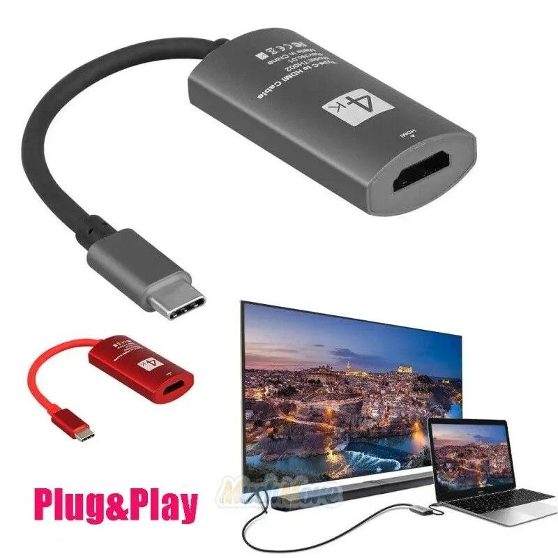 USB-C type-C 3,1 к HDMI 4K* 2K HDTV адаптер для samsung Galaxy S9/S8 MacBook Pro