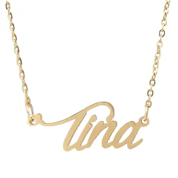 

Customized Name Necklaces Stainless Steel Gold Chains Necklaces Personalized for Women Men Femme AAA Quality