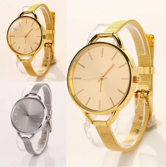 

New Style Alloy Non-Logo Simple Ultra-Thin Mesh Belt Watch Fine Watch Strap Quartz Ladies' Watch