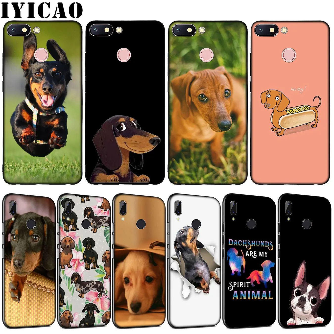 Такса Собака Симпатичные из мягкого ТПУ силиконовый чехол для телефона Xiaomi Redmi Note