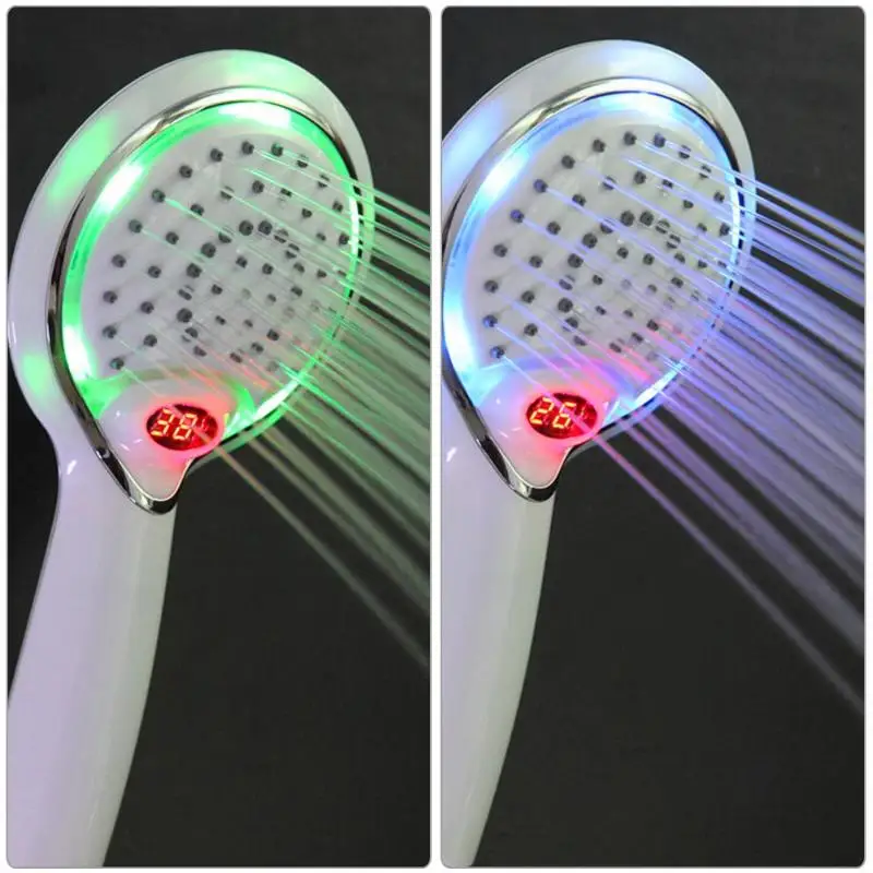 Светодиодный ручной душ с температурным душ с цифровым дисплеем спринклер светодиодный душ Спринклер