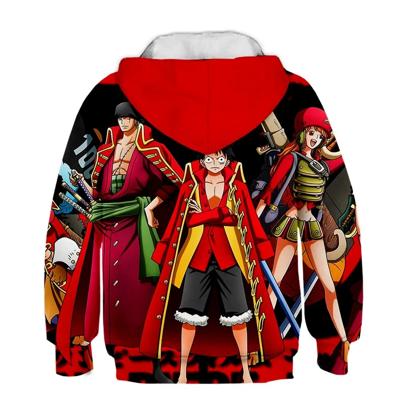 Fashion 3D One Piece Anime Hoodies Kids pullovers Hooded Casual Long Sleeve 3D Print Child Hoodies boy/girl Sweatshirts