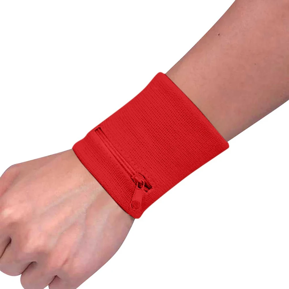 Zipper Wrist Wallet Pouch Running Sports Arm Band Bag For MP3 Key Card Storage Bag Case Badminton Basketball Wristband Sweatband