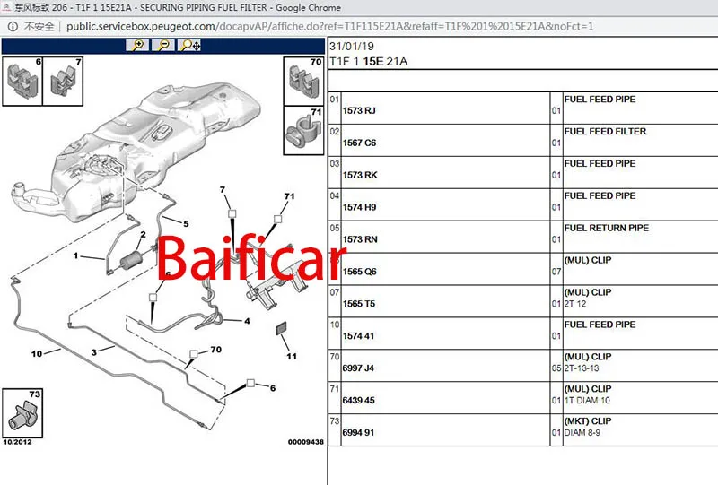 Baificar Фирменная Новинка Подача топлива трубы возврата 1573RJ 1573RN 1573RK 1574H9 157441 для peugeot 206 207 Citreon C2
