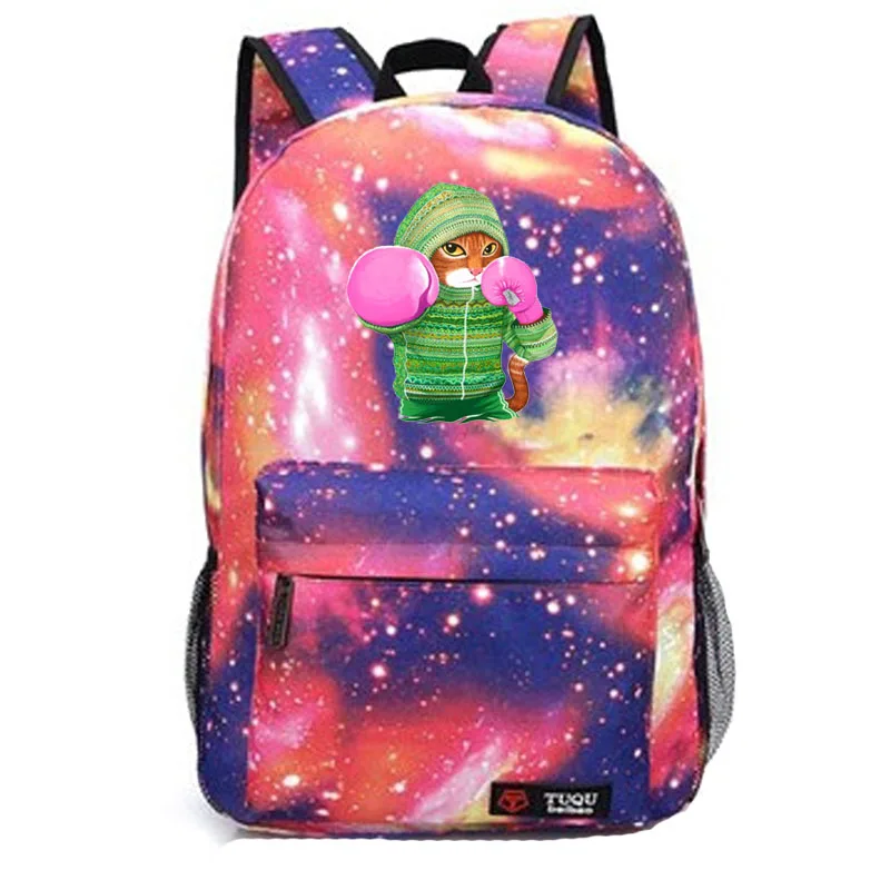 style4 pink Супер милый мультфильм Кот атака Рюкзак Студенческая Школьная Сумка Повседневный Рюкзак для студента ноутбук рюкзак - Цвет: style4 pink