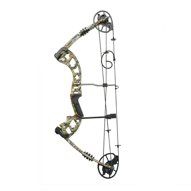 1Set Archery Compound Bow Camo Aluminum Alloy Hunting Compound Bow With 30-70lbs Adjustable Draw Weight for Powerful Shooting - Цвет: A Bow