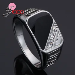 Creative Triangle Drop Oil Cubic Zircon Finger Ring 925 Sterling Silver Inlay Rhinestone Women Men Jewelry Rings Accessories