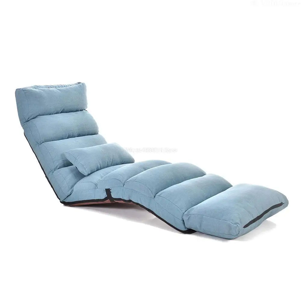 

Angle Adjustable Lazy Sofa Cotton and Line Fabric Sofa Bed Strong Bearing Portable Leisure Chair