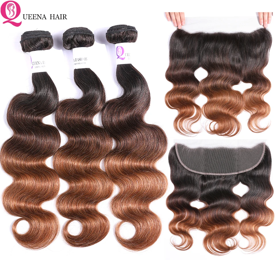 Ombre-Bundles-With-Frontal-1B-4-30-Pre-Colored-Ear-To-Ear-Lace-Frontal-Closure-With