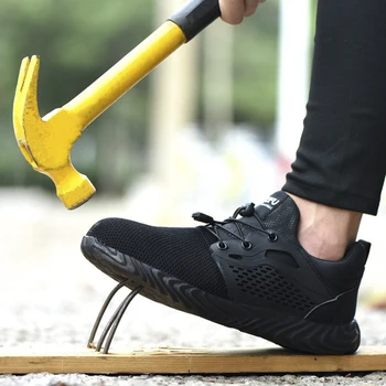 

safety shoes Insurance Shoes Men Steel Head Anti-smash Stab-resistant Anti-slip Electric Welder Beef Tendon Bottom Work Shoes