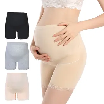 

Pregnant women high waist lift belly safety pants boxer briefs Adjustment Stomach Lift Pregnant Women's Boxer Pants Anti-light S