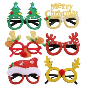 

6pcs Adult Kids Eyeglass Christmas Theme Glasses Party Glasses Decoration