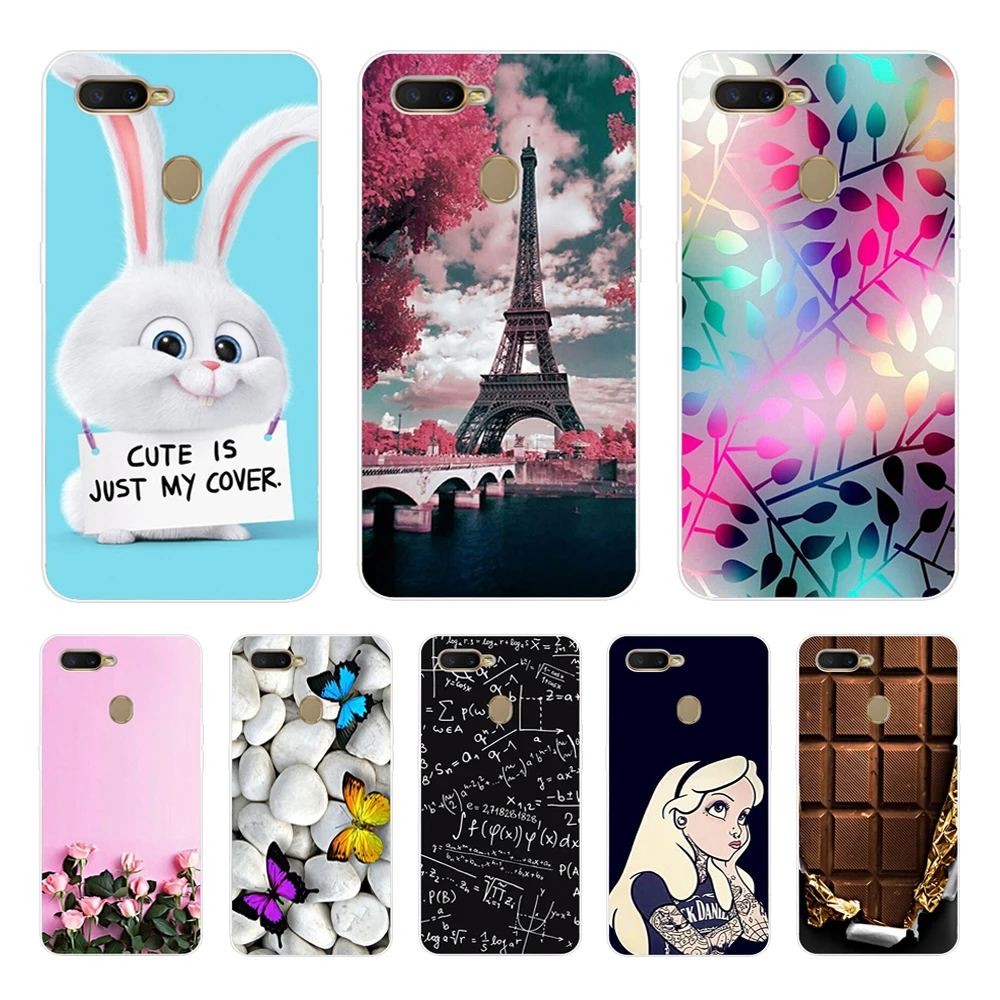 

F For OPPO AX7 Case 6.2'' Silicone Soft Print Phone Case For OPPO A7 OPPOA7 CPH1901 Case TPU Clear For OPPO A5S A7 A 7 ax7 a x7