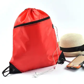 

Unisex Solid Drawstring Bag Large Capacity Multifunctional Water Resistant Storage Bags Fashion Portable Sport Travel Pack