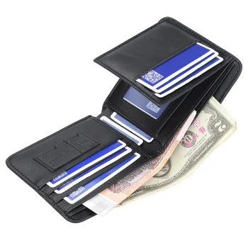 

Men's Short Wallet Baellerry Money Wallet Quality Leather Short Wallets Slim Clutch Wallet Male Small Purse Trifold Card Holder