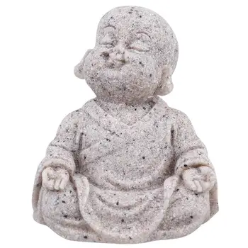 

1Pc Maitreya Statue Resin Sandstone Buddha Figurine Crafts Fish Tank Ornaments