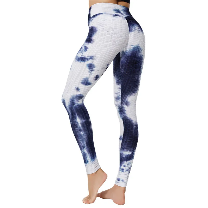 Sexy Tie Dye Ink Leggings Women High Waist Anti Cellulite Push Up Tights Gym Workout Fitness Running Butt Lifting Yoga Pants 15