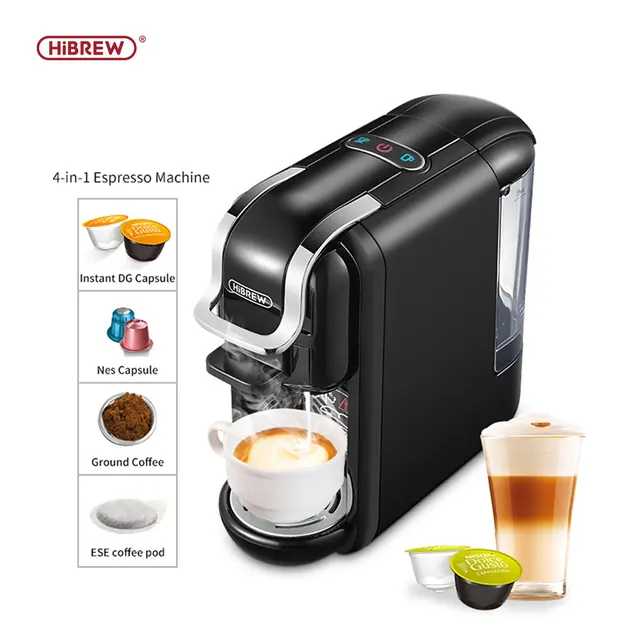 Coffee Machine 19Bar 4in1 Multiple Capsule Expresso Cafetera Dolce Milk&Nexpresso Capsule ESEpod Ground Coffee Pod H2 1
