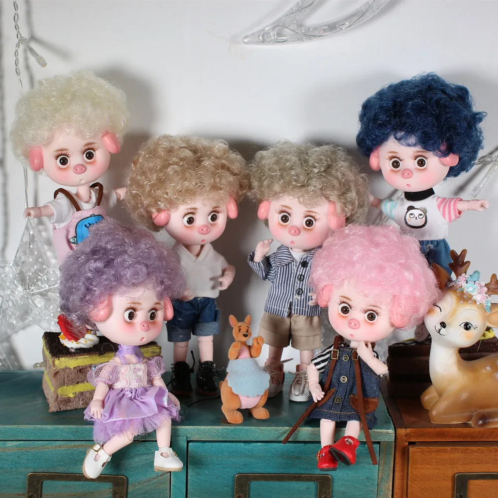 

Кукла «Фея мечты» 1/12 BJD No.2 DODO Pigies с волосами 14 см мини-кукла 26 шарнирное тело милая детская Подарочная игрушка ob11