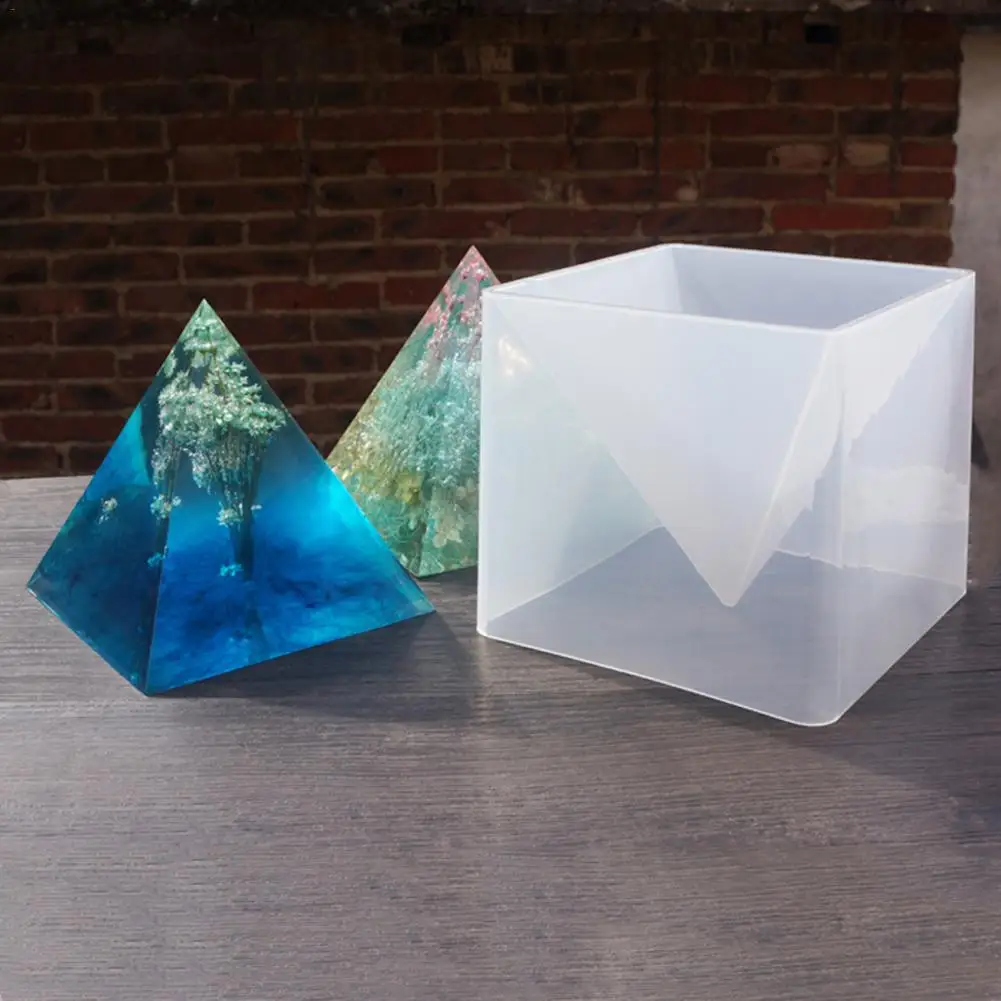 

Transparent Pyramid Silicone Mold DIY Ornament Resin Decorative Resin Craft Jewelry Making Molds Color Cream Dried Flower Mould