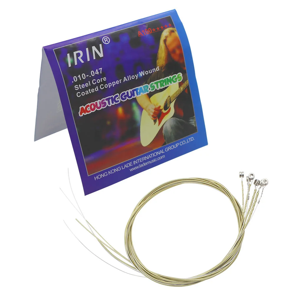 

6Pcs/Set Acoustic Guitar Strings Copper Hexagonal Steel Core Strings Musical Instruments Acoustic Folk Guitar Parts Accessories