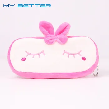 

3D Cute Cartoon Coin Purse Plush Kawaii Cat Rabbit Elephant Wellet Large Capacity Cartoon Coin Key Bag