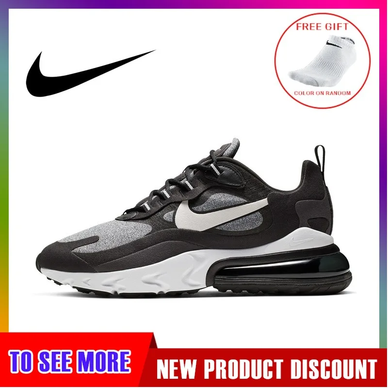 

Original Authentic Nike Air Max 270 React Men's Running Shoes Fashion Outdoor Sports Breathable 2019 New AO4971-001